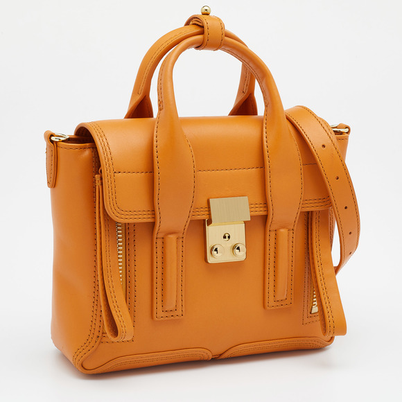 3.1 PHILLIP LIM Mustard Yellow Leather Mini Pashli Satchel - Picture 3 of 8